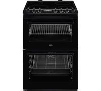 AEG CCX6740ACB 112L Freestanding Double Oven with 4 Ceramic Hobs - Black