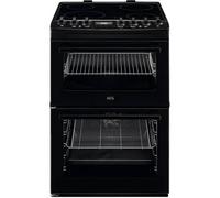 AEG CCX6740ACB 112L Freestanding Double Oven with 4 Ceramic Hobs - Black