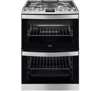 AEG CGB6131ACM 60cm Freestanding Gas Cooker with Double Oven in Stainless Steel