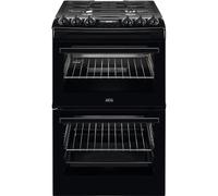 AEG CGX1130ACB 550mm Double Gas Cooker 4-Burner Gas Hob Black