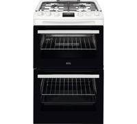 AEG 55cm Gas Cooker with Lid - White