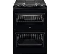 AEG CGX6130ACB 600mm Double Gas Cooker 4-Burner Gas Hob Black
