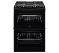 AEG 60cm Gas Cooker with Lid - Black CGX6130ACB