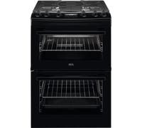 AEG 60cm Gas Cooker with Lid - Black CGX6130ACB