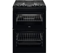 AEG 60cm Gas Cooker with Lid - Black CGX6130ACB