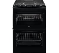 AEG 60cm Gas Cooker with Lid - Black CGX6130ACB