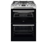 AEG CGX6130ACM - Stainless Steel Gas Cooker with Double Oven - 4 Zones - A Energy