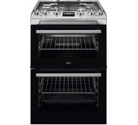 AEG CGX6130ACM 60cm Freestanding Gas Cooker with Double Oven in Stainless Steel