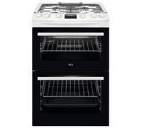 AEG CGX6130ACW 600mm Double Gas Cooker 4-Burner Gas Hob White