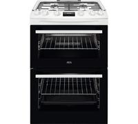 AEG CGX6130ACW 60cm Double Oven Gas Cooker - White - A