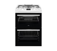 AEG CGX6130ACW 600mm Double Gas Cooker 4-Burner Gas Hob White