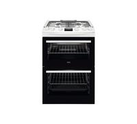 AEG CGX6130ACW 600mm Double Gas Cooker 4-Burner Gas Hob White