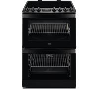 AEG CIB6743MCB 6000 Matt Black Freestanding 60cm Electric Induction Double Cooker