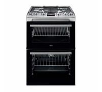 AEG CKX6540ACM 600mm Double OvenDual Fuel Cooker 4-Burner Gas Hob S/St