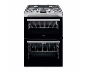 AEG CKX6540ACM 600mm Double OvenDual Fuel Cooker 4-Burner Gas Hob S/St