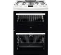 AEG CKX6540ACW - White Dual Fuel Cooker - 77/39L Capacity - A Energy Rating