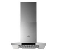 Aeg DKB5660HM 60cm Stainless Steel Box Wall Chimney Hood, Plus Touch on Glass, LED Lighting, 3+inte