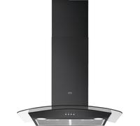 AEG 5000 Series 80cm Curved Glass Chimney Cooker Hood - Black