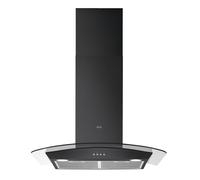 AEG 5000 Series 80cm Curved Glass Chimney Cooker Hood - Black