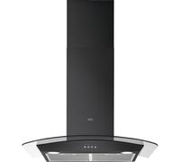 AEG 5000 Series 80cm Curved Glass Chimney Cooker Hood - Black