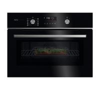 AEG Exclusiv 60cm Series 6000 Built In Combi Microwave For Tall Housing GK6NK40FB Black