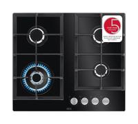 AEG HKB64420NB 6000 Series Black 60cm Gas On Glass Hob