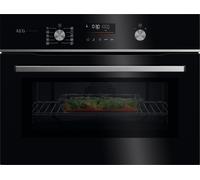AEG 60cm Series 6000 Built In Combi Microwave For Tall Housing GK6NK40FB Black