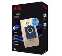 AEG GR200S s-Bag Classic Vacuum Cleaner Bags (5 Vacuum Bags for Long-Lasting High Suction Performance, Optimal Filtration, Hygiene Closure, Paper Bags, Brown)