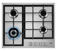 AEG HGB64400SM Slim Line Gas Baking Tray, 60 cm, 4 Burns, Stainless Steel