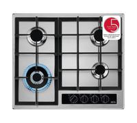 AEG HGB64420YM Gas Hob, 60 cm, Stainless Steel