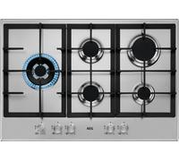 AEG HGB75500SM 74cm Gas Hob - Stainless Steel, Stainless Steel