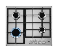 AEG HGE64200SM 59cm Gas Hob - Stainless Steel, Stainless Steel