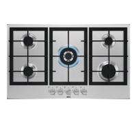 Aeg HGX95320SM 90cm wide 5 burner gas hob - Black/Silver controls