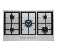 AEG 3000 Series 90cm 5 Burner Gas Hob with Wok Burner - Stainless Steel