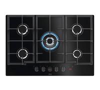 AEG HKB75450NB 8000 Series 74cm 5 Burner Gas on Glass Hob Built-In Black NEW
