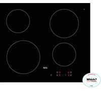 AEG 3000 Series Radiant Hob, Ceramic Hob, HRX64300CB, 4 Cooking Zones, 60cm, Easy Clean, Touch Control, Gas on Glass, Residual Heat Indicators, Built-in Hob, Black