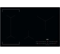 AEG 6000 Series Bridge Induction Hob IKX84443CB, 80 cm, 4 Cooking Zones with Hob2Hood, PowerBoost, OptiFix One Step Install, EcoTimer Energi Saver, Child Lock, Minute Minder, 44x750x490mm, Black