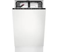 AEG 7000 Glasscare FSB73427Z Fully Integrated Slimline Dishwasher - Black Control Panel with Sliding Door Hinge Kit - D Rated, Black
