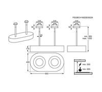 AEG DLE0970M Island Cooker Hood