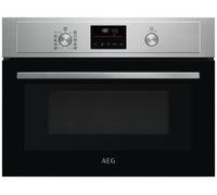 AEG 8000 Series Combi Microwave and Oven, KMX365060M, 43L, Fast Heat-Up, Convection & Microwave, Stainless Steel, Anti-fingerprint, Grill, LED Display, Defrost, Pizza Setting, Child Lock