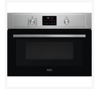 AEG 8000 Series Combi Microwave and Oven, KMX365060M, 43L, Fast Heat-Up, Convection & Microwave, Stainless Steel, Anti-fingerprint, Grill, LED Display, Defrost, Pizza Setting, Child Lock