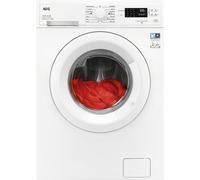 AEG 6000 Series Freestanding Washer Dryer 7/4 kg, 1600 rpm Spin, LWX60746B Wash-to-Dry Single Cycle, AutoSense, 60/20 Quick Programme, 847x597x534mm, White, Class D