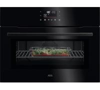 AEG Microwave OK6NK40PK, 44 L, 1000 W, Black | 44 L capacity, CombiQuick, hot air convection, 1000 W microwave, WiFi connectivity, black