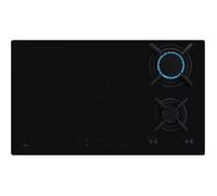 AEG MIG HDB95623NB 88cm Wide Black Mixed Fuel Hob