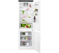AEG NSC7G181DS 177cm 60/40 Integrated Frost Free Fridge Freezer with Sliding Door Hinge - White - D Rated, White