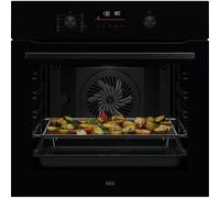 AEG 6000 SenseCook® OS6PB50AK Built In Electric Single Oven with Pyrolytic Cleaning - Black - A+ Rated, Black