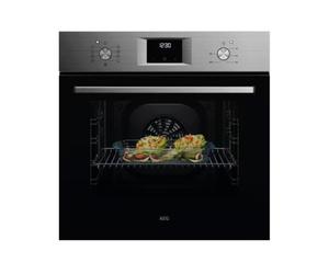 AEG OU5AB21CM - Multifunctional Oven 5000 Series SurroundCook, 65 L, LED Display, 9 Functions, AquaClean Cleaning, Stainless Steel Retractable Controls, 4 Glass Door, Infinity Stainless Steel