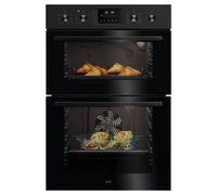 AEG OU5CP40B - Black Built-In Electric Double Oven - 66L + 46L - A Energy