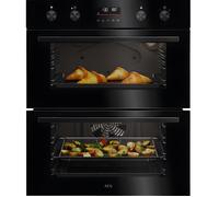 AEG OU5CU40K Electric Built-under Double Oven - Black, Black