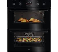 AEG OU5CU40K Electric Built-under Double Oven - Black, Black